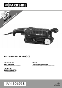 Εγχειρίδιο Parkside IAN 306938 Μηχανή λειάνσεως με ιμάντα από γυαλόχαρτο