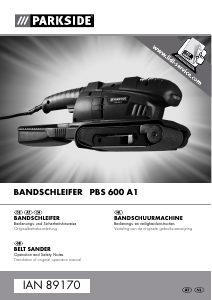 Handleiding Parkside IAN 89170 Bandschuurmachine