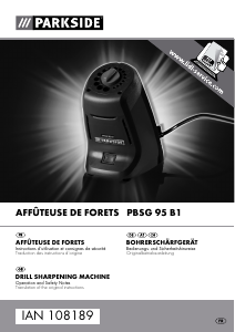 Mode d’emploi Parkside IAN 108189 Affûteuse de forets