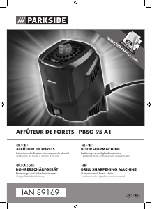 Mode d’emploi Parkside IAN 89169 Affûteuse de forets
