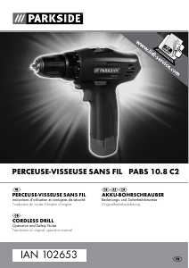 Mode d’emploi Parkside IAN 102653 Perceuse visseuse