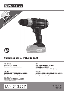 Brugsanvisning Parkside IAN 313557 Bore-skruemaskine