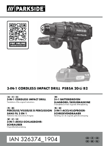 Handleiding Parkside IAN 326374 Schroef-boormachine