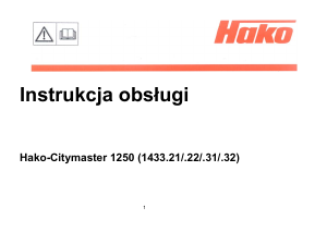 Instrukcja HAKO Citymaster 1250 Zamiatarka ręczna
