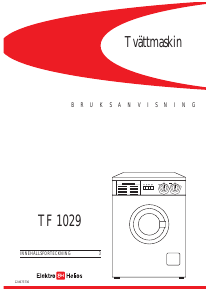 Bruksanvisning ElektroHelios TF1029 Tvättmaskin