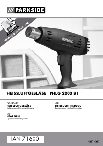 Handleiding Parkside IAN 71600 Heteluchtpistool