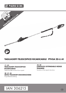 Manuale Parkside IAN 306215 Tagliasiepi
