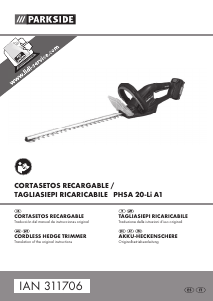 Manuale Parkside IAN 311706 Tagliasiepi