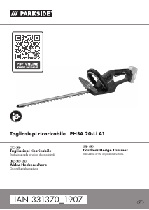 Manuale Parkside IAN 331370 Tagliasiepi