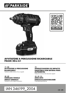 Manual Parkside IAN 346199 Chave de impacto