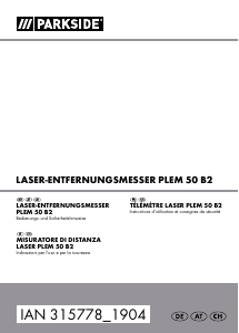 Mode d’emploi Parkside IAN 315778 Mètre de distance au laser
