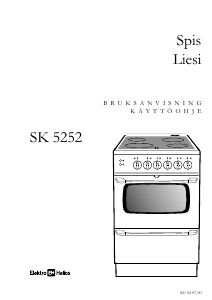 Käyttöohje ElektroHelios SK5252 Liesi
