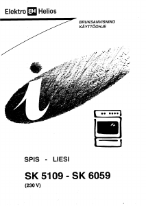 Bruksanvisning ElektroHelios SK6059 Spis