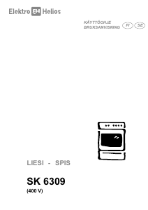 Bruksanvisning ElektroHelios SK6309 Spis