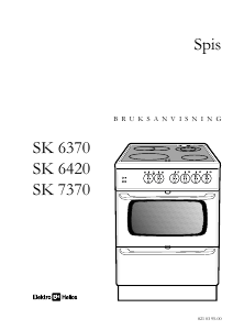 Bruksanvisning ElektroHelios SK6370 Spis