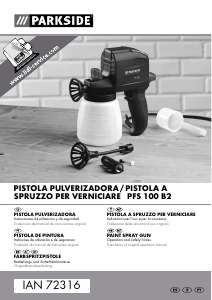 Manual Parkside IAN 72316 Pistola de pintura