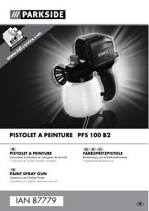Mode d’emploi Parkside IAN 87779 Pistolet à Peinture