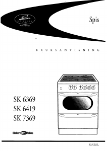Bruksanvisning ElektroHelios SK6419 Spis