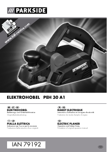 Mode d’emploi Parkside IAN 79192 Rabot