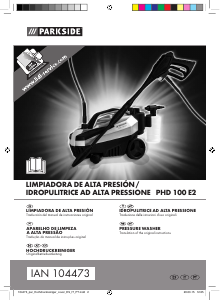 Manual de uso Parkside IAN 104473 Limpiadora de alta presión