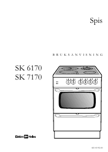 Bruksanvisning ElektroHelios SK7170 Spis