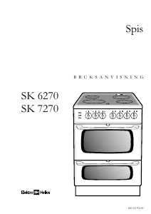 Bruksanvisning ElektroHelios SK7270 Spis