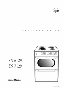 Bruksanvisning ElektroHelios SN6129 Spis