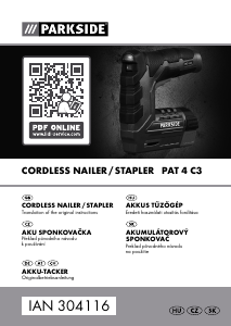 Návod Parkside IAN 304116 Sponkovačka