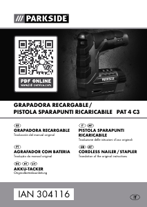 Manuale Parkside IAN 304116 Graffatrice