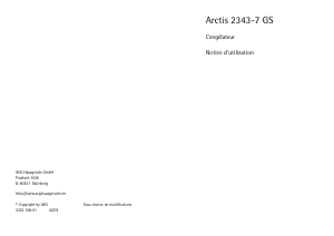 Mode d’emploi AEG A2343GS7 Congélateur