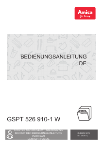 Bedienungsanleitung Amica GSPT 526 910-1 W Geschirrspüler