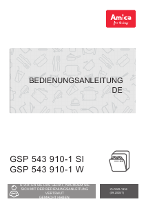 Bedienungsanleitung Amica GSP 543 910-1 W Geschirrspüler