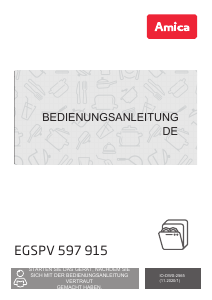 Bedienungsanleitung Amica EGSPV 597 915 Geschirrspüler