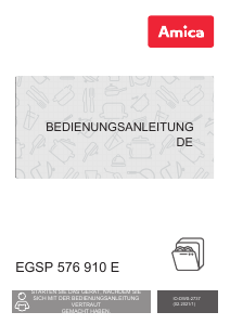 Bedienungsanleitung Amica EGSP 576 910 E Geschirrspüler
