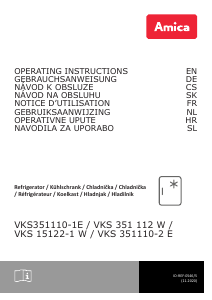 Handleiding Amica VKS 15122-1 W Koelkast