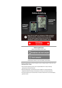 Bedienungsanleitung Cateye CC-PA500B Padrone Smart Fahrradcomputer