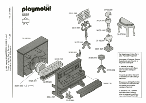 كتيب Playmobil set 5551 Victorian عازف البيانو