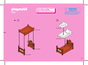 Handleiding Playmobil set 6222 Victorian Antieke slaapkamer