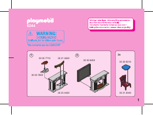 Mode d’emploi Playmobil set 6244 Victorian Salle à manger avec cheminée