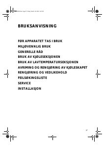Bruksanvisning Bauknecht KRA 3801 Kjøleskap