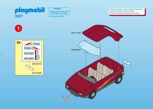 Handleiding Playmobil set 3237 Leisure Rode familieauto