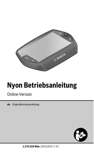 Bedienungsanleitung Bosch Nyon Fahrradcomputer