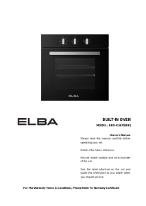 Handleiding Elba VOLTO EBO-K5670(BK) Oven