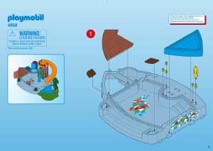 Handleiding Playmobil set 4858 Leisure Openluchtzwembad met glijbaan