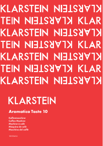 Manuale Klarstein 10035654 Aromatica Taste 10 Macchina da caffè
