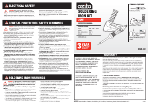 Manual Ozito OSIK-30 Soldering Gun