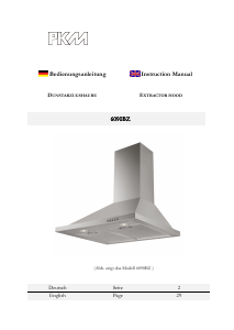 Manual PKM 6090BZ Cooker Hood