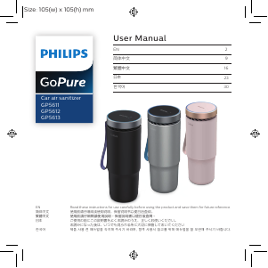 説明書 フィリップス GP560PNPTCX1 GoPure 空気洗浄器