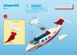 Manual Playmobil set 6081 Leisure Avião de Férias