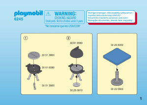 Handleiding Playmobil set 6245 Leisure Barbecue accessoires